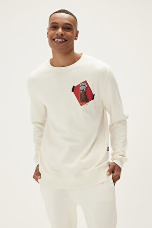 HERE CREWNECK MARSHMALLLOW