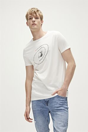 Bad Bear Baskılı Beyaz Erkek T-Shirt 23.01.07.019_ALIVE t-shirt