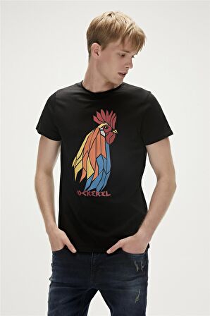 Bad Bear Baskılı Siyah Erkek T-Shirt 23.01.07.012_COCKEREL T-SHIRT