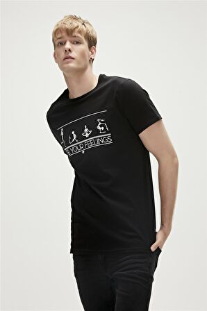 Bad Bear Baskılı Siyah Erkek T-Shirt 23.01.07.025_FEEL YOU t-shirt