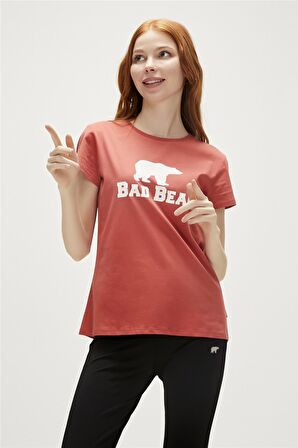 Logo Tee T-Shirt Ginger Tarçın Baskılı Kadın Tişört