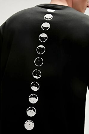 Bad Bear Baskılı Siyah Erkek T-Shirt 23.01.07.030_MOON PHASE t-shirt