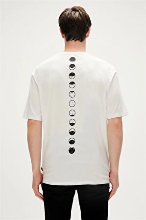 Bad Bear Baskılı Beyaz Erkek T-Shirt 23.01.07.030_MOON PHASE t-shirt
