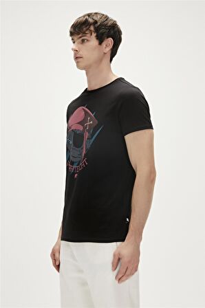 Bad Bear Baskılı Siyah Erkek T-Shirt 23.01.07.021_PIRATE t-shirt