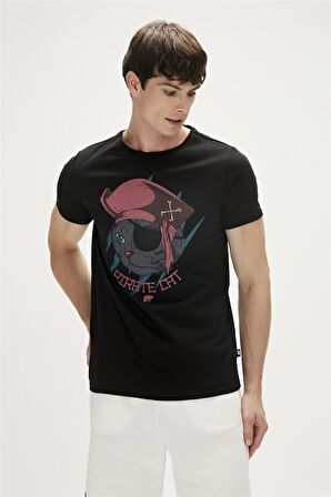 Bad Bear Baskılı Siyah Erkek T-Shirt 23.01.07.021_PIRATE t-shirt