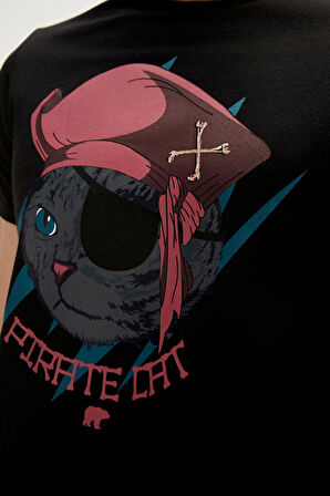 Bad Bear Baskılı Siyah Erkek T-Shirt 23.01.07.021_PIRATE t-shirt