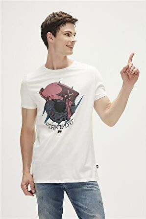 Bad Bear Baskılı Beyaz Erkek T-Shirt 23.01.07.021_PIRATE t-shirt
