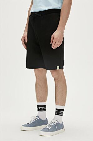 Re-Axel Recycle SweatShorts Siyah Erkek Şort