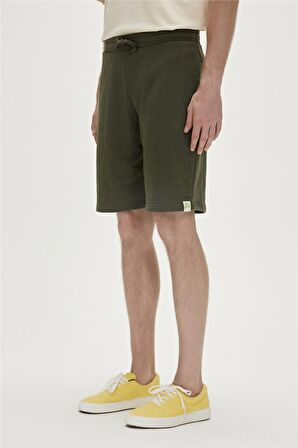 Re-Axel Recycle SweatShorts Haki Yeşil Erkek Şort