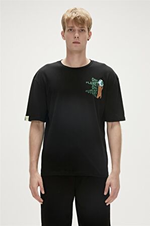 Bad Bear Baskılı Siyah Erkek T-Shirt 23.01.07.001_RE-BEAR T-SHIRT