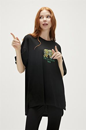 RE-FINGER t-shirt SİYAH