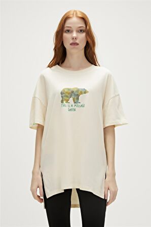 RE-FINGER t-shirt ŞEKER BEYAZI