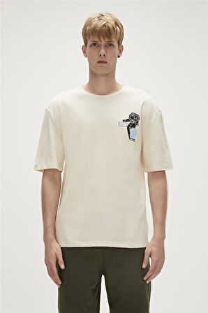 Bad Bear Baskılı Beyaz Erkek T-Shirt 23.01.07.002_RE-LIFE T-SHIRT