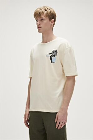 Bad Bear Baskılı Beyaz Erkek T-Shirt 23.01.07.002_RE-LIFE T-SHIRT