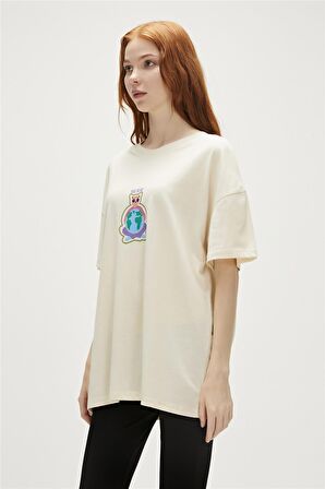 RE-SAVE T-SHIRT ŞEKER BEYAZI