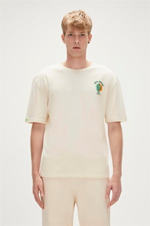 RE-SOCIAL t-shirt ŞEKER BEYAZI