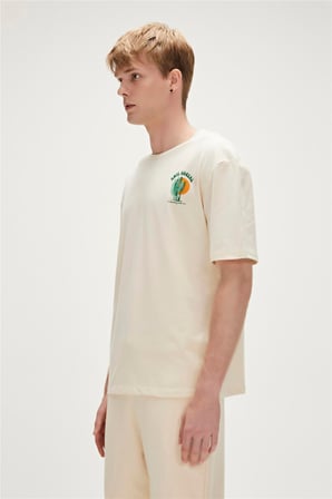 RE-SOCIAL t-shirt ŞEKER BEYAZI