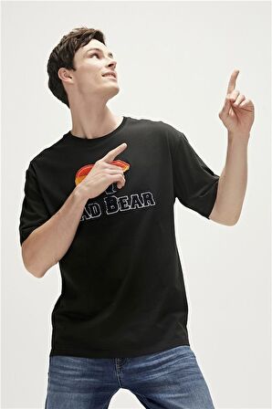 Tripart T-Shirt Siyah 3D Baskılı Erkek Tişört 