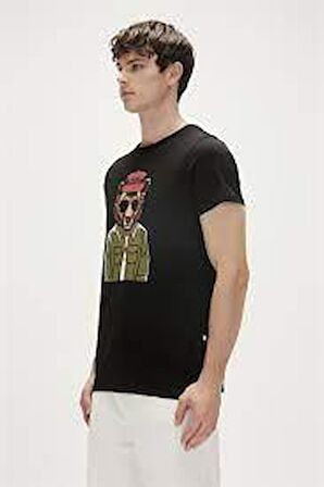 Bad Bear Baskılı Siyah Erkek T-Shirt 23.01.07.009_GOOD GAME T-SHIRT