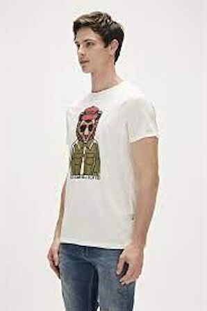 Bad Bear Baskılı Beyaz Erkek T-Shirt 23.01.07.009_GOOD GAME T-SHIRT
