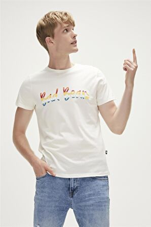 Manuscript T-Shirt Off-White Beyaz Baskılı Erkek Tişört 