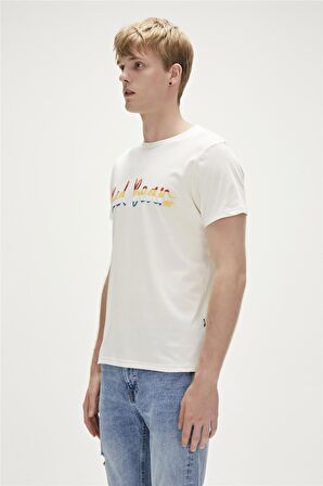 Manuscript T-Shirt Off-White Beyaz Baskılı Erkek Tişört 