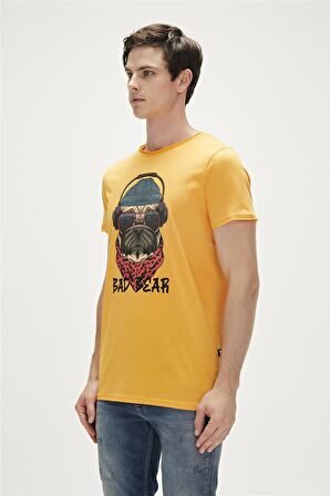 Bad Bear Baskılı Hardal Erkek T-Shirt 23.01.07.010_RECKLESS T-SHIRT