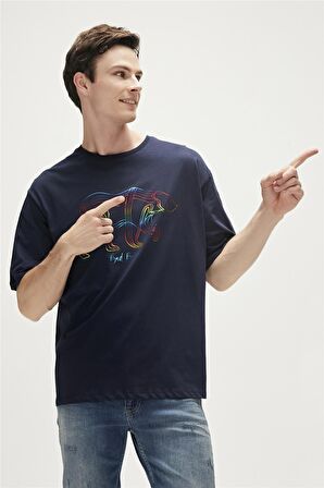 Bad Bear Baskılı Lacivert Erkek T-Shirt 23.01.07.016_WALKING BAD t-shirt