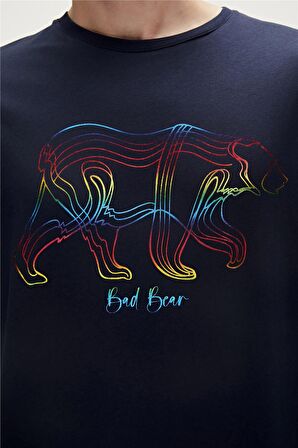 Bad Bear Baskılı Lacivert Erkek T-Shirt 23.01.07.016_WALKING BAD t-shirt