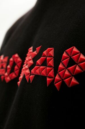 3D Bad Hoodie Siyah Kapüşonlu Erkek Sweatshirt