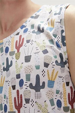 Areole Tank-Top Off-White Beyaz Desenli Erkek Atlet