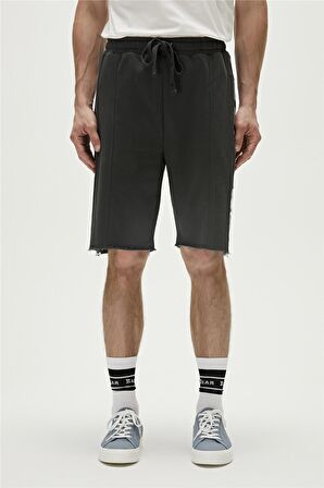 Kai SweatShorts Antrasit Baskılı Erkek Şort