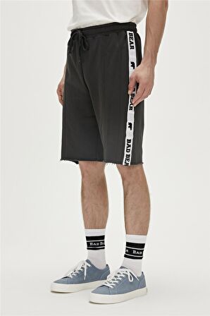 Kai SweatShorts Antrasit Baskılı Erkek Şort