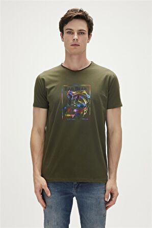 Bad Bear Baskılı Haki Erkek T-Shirt 23.01.07.037_ONEWAY t-shirt