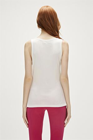 Cara Tank-Top Off-White Beyaz Kadın Atlet