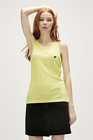 Cara Tank-Top Sülfür Yeşil Kadın Atlet