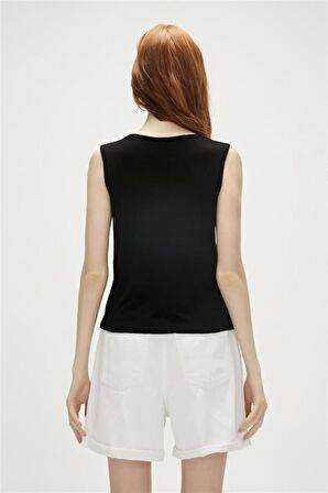 Halle Tank-Top Siyah Kadın Atlet