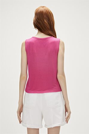 Halle Tank-Top Fuşya Pembe Kadın Atlet