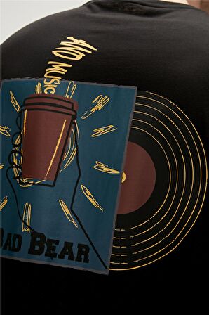 Bad Bear Baskılı Siyah Erkek T-Shirt 23.01.07.029_BREAK t-shirt