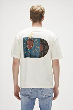 Bad Bear Baskılı Beyaz Erkek T-Shirt 23.01.07.029_BREAK t-shirt