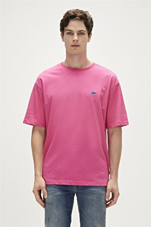 Bad Bear Baskılı Fuşya Erkek T-Shirt 23.01.07.029_BREAK T-SHIRT