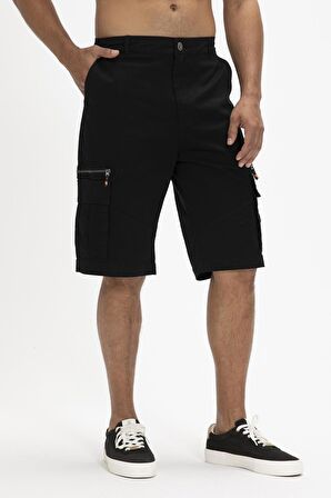 Rope SweatShorts Siyah Erkek Şort