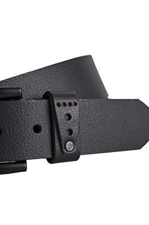 Fade İn Belt Siyah Deri Erkek Kemer