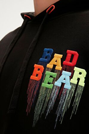 Rainbow Hoodie Siyah Kapüşonlu Erkek Sweatshirt