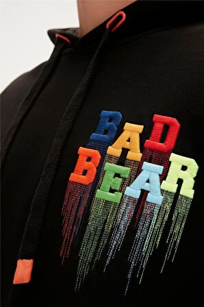 Rainbow Hoodie Siyah Kapüşonlu Erkek Sweatshirt