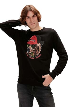 Bad Bear Erkek Sweatshirt Rebel Crewneck Erkek SweatShirt - 23.02.12.019-Siyah