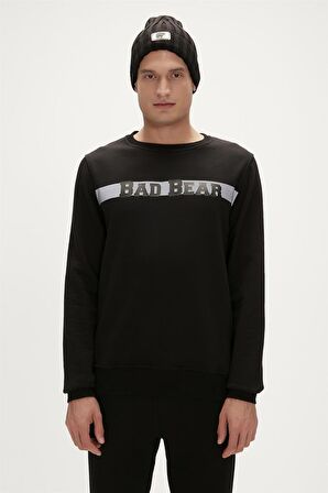 Reflect Bear Crewneck Siyah Erkek Sweatshirt