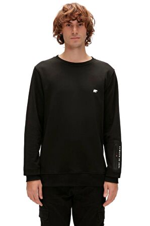 Be Cool Crewneck Siyah Baskılı Erkek Sweatshirt