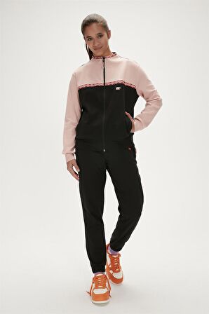 Tina Full-Zip Siyah Fermuarlı Kadın Sweatshirt