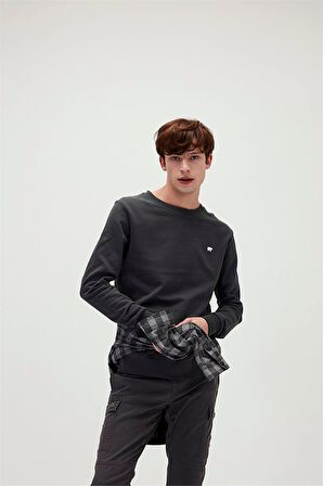 Presage Crewneck Antrasit King Size Erkek Sweatshirt